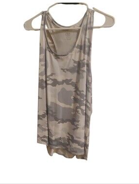 Athletic Works Gray Camo Racerback Tank Top